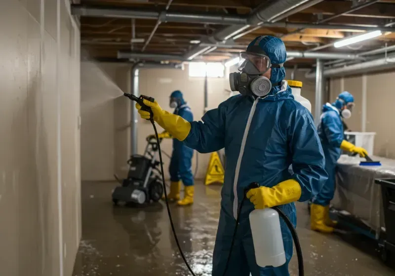 Basement Sanitization and Antimicrobial Treatment process in Sacramento, CA