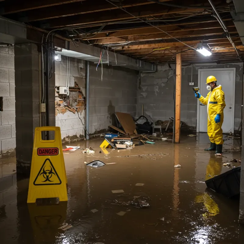 Flooded Basement Electrical Hazard in Sacramento, CA Property